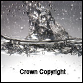 Water splash. Marked Crown Copyright.